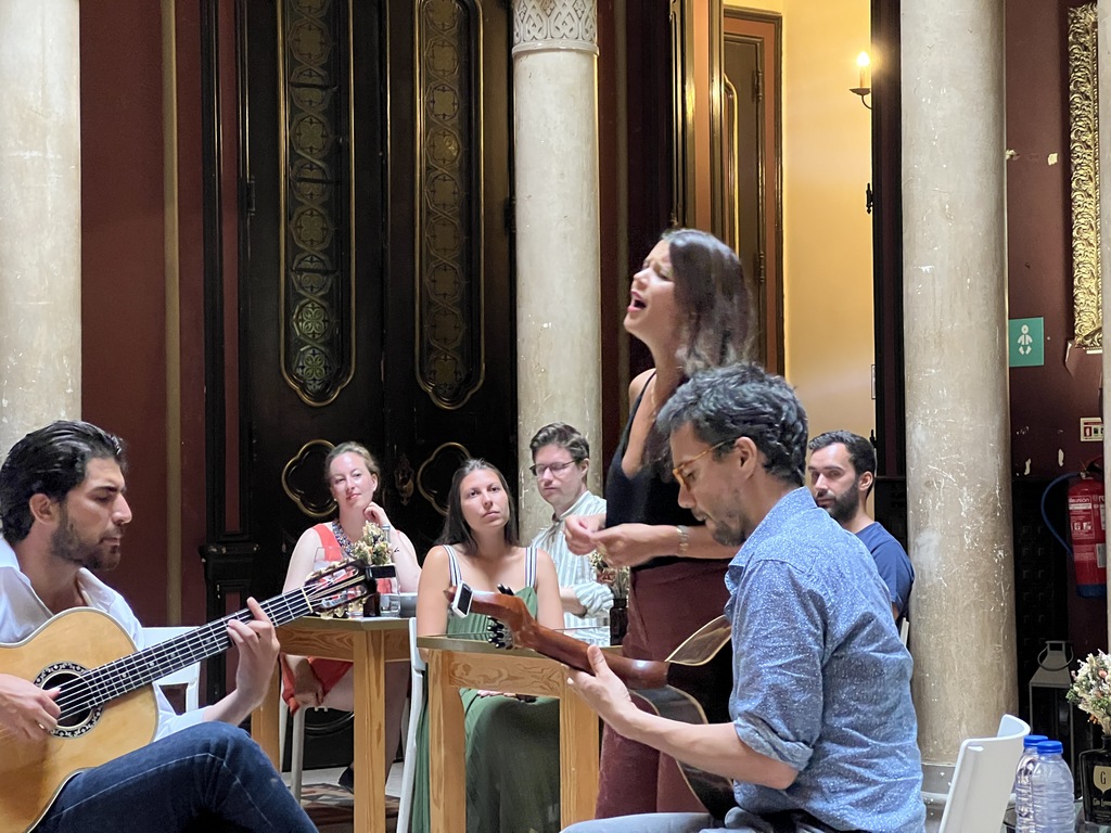 Fado performers at a restaurant
